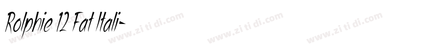 Rolphie 12 Fat Itali字体转换 Rolphie 12 Fat Itali字体转换